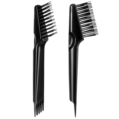 Yaomiao Hair Brush Cleaner Tool 2 Pack - 2-in-1 Dual Edge Hairbrush Cleaning Tool for Removing Hair, Dust & Lint from Brushes and Combs - Brush Cleaner for Home & Salon Use - color: Black