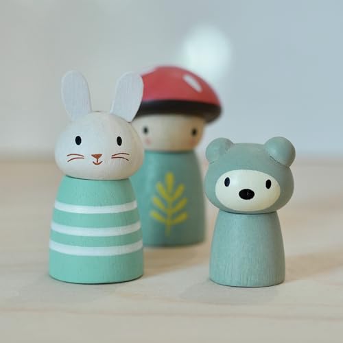 Tender Leaf Toys - Bear Tales - Wooden Dollhouse Add-on Dolls Playset, Figures of 3 Pcs Bear Family for Children - Inspires Endless Imaginative Play - Age 3+