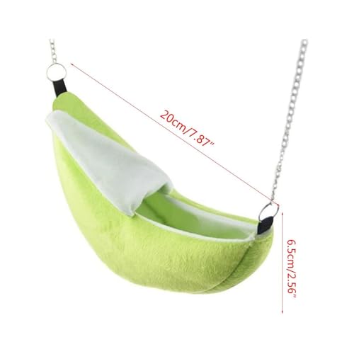 Hamster Hammock Soft Bed Small Pet House Animals Hamster Hanging House Cage Nest for Guinea Pig Rat Chinchilla Sleep and Play (Green Bandana)