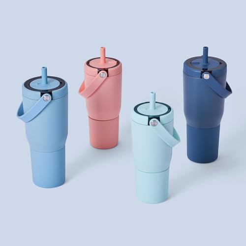 BrüMate Resa 35oz 100% Leakproof Travel Tumbler with Handle & Straw | Flexible SoftSip Straw | Silicone Sleeve for Durability | Stainless Steel | Cup Holder & Travel Friendly Water Bottle | (Lavender) - color: Lavender, size: 35 oz