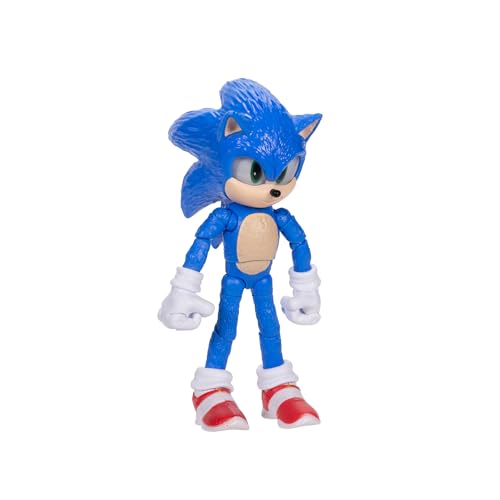 Sonic The Hedgehog Sonic 3 Movie 5" Action Figures: Sonic with Emerald Wave #3 | Sonic The Hedgehog Movie 5 Inch Action Figure Wave 3 - Sonic with Emerald - color: Sonic With Emerald