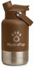 32oz Insulated Water Bottle with Dog Bowls – Human & Pet Shared Use, Stainless Steel Leakproof Travel Bottle (Cocoa Brown) - color: Cocoa Brown