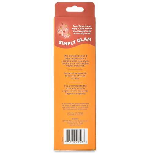 Arm & Hammer Deodorizing Dog Grooming Comb, Apple & Rose Scent | Fragrance transfer technology, baking soda infused, fine and standard teeth, detangling and flea removal - size: 1-Pack, style: Dog Comb - Sweet Apple & Rose