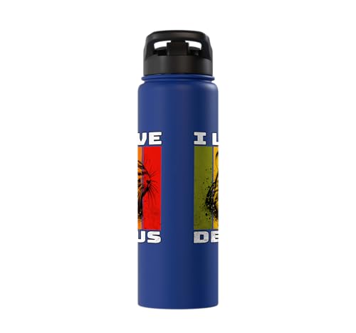 Degu Retro Degu I Love Degu Stainless Steel Insulated Water Bottle - color: Royal Blue