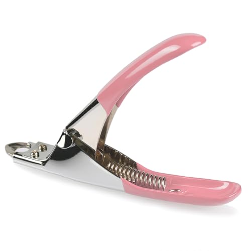 Dog Cat Pets Nail Clippers, Professional Pets Claw Trimmer with Free Nail File, Sharp Stainless Steel Blade, Sturdy Non Slip Handles - for Safe, Professional at Home Grooming - color: Pink