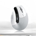 Ergonomic Vertical Mouse, Dual Scroll, Tri-Mode, OLED Display | 60° ergonomic vertical mouse with dual scroll wheels, tri-mode Bluetooth/2.4G/wired connectivity, OLED display, and 8000 DPI. - color: Grey