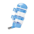 No Drip Dog Kennel Water Bottle Dispenser for Crate, 400ml Dripless Pet Drinking Fountains Kettle with Automatically Feeding Water - color: Blue