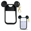 Mouse Design Silicone Case Compatible with Touchland Hand Sanitizer Spray 1 fl oz, Silicone Protective Case Holder with Keychain for Power Mist and Glow Mist, Black - color: Black