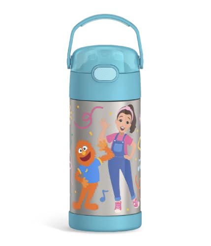 THERMOS FUNTAINER Water Bottle with Straw, 12oz, Ms. Rachel | Kids Stainless Steel Insulated Water Bottle, Keeps Drinks Cold Longer for School & Play, BPA-Free - color: Ms. Rachel, size: 12 Ounces