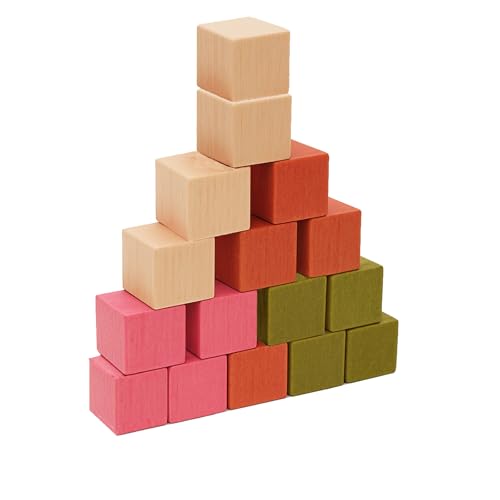 Fruit-Infused Balsa Wood Chew Toys, 16PCS Strawberry Orange and Pitaya Molar Blocks for Rabbits, Guinea Pigs and Chinchillas, 1.6 Inch Large Natural Small Animal Teeth Grinding Treats