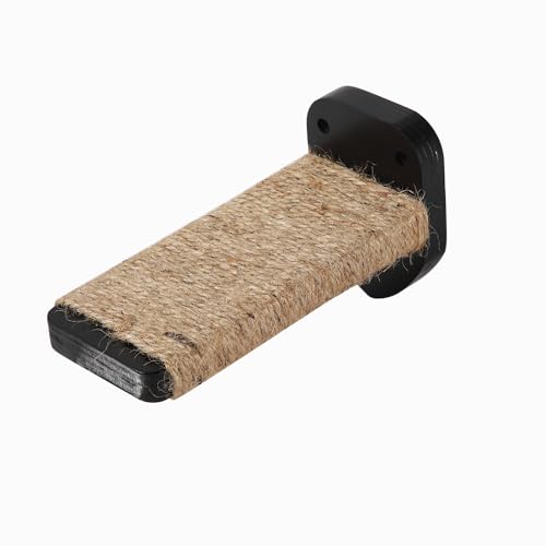 3 Pcs Cat Steps and Perches for Wall, Climbing Shelf With Hemp Rope, Wall-Mounted Furniture Set With Scratching Pads for Playing (Black) - color: Black