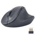 ELECOM Wireless Ergonomic Shape Mouse, 2.4GHz with Mini USB Receiver, Silent Click, Right Hand 2000DPI, 5 Buttons, Optocal Sensor, Compatible with PC, Mac, Laptop, EX-G, Msize Black (M-XGM30DBSKBK) - size: Medium
