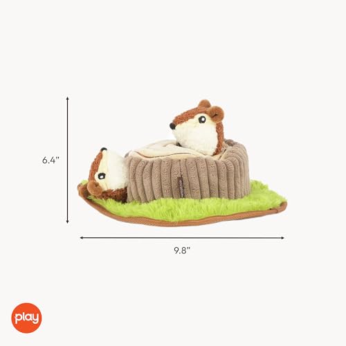 P.L.A.Y. Cute Plush Dog Toys - Forest Friends Critter Themed Durable Interactive Squeaker Chew Toy, Great for Puppies & Small, Medium, Large Dogs - Machine Washable, Recycled Materials (Chipmunks) - style: Chippy and Cheeks the Chipmunks