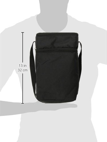 J.L. Childress 6 Bottle Cooler - Breastmilk, Baby Bottle & Food Bag - Ice Pack Included - 2 Compartments - Insulated & Leak Proof Bottle Bag - Breastmilk Cooler Bag for Travel - Black (Pack of 5) - color: Black, size: 1 Count (Pack of 5)
