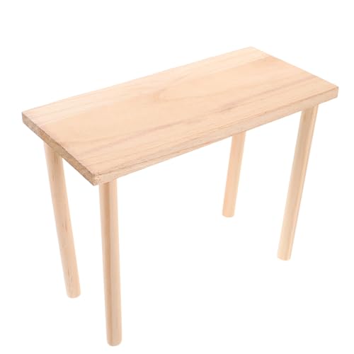 Toddmomy Hamster Play Wooden Platform, Hamster Platform Gerbil Cage Wood Stand with Pillars, Small Animal Resting Area, Rectange, 7. 5'' / 19cm Height