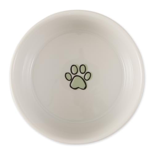 Bone Dry Ceramic Food Bowls, Non-Slip & Dishwasher Safe, Small Set, 4.25x2 Desert Sage Check - color: Desert Sage Petite Check, size: Small Set, 4.25x2"