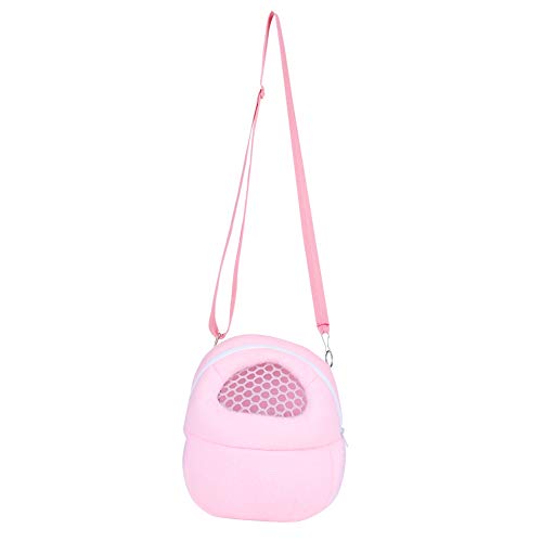 Pet Dog Carrier Bags,Portable African Hedgehog Hamster Breathable Bags,Handbags,Puppy Cat Travel Backpack(S Size:17x12cm/6.7x4.7inch) - color: White Mesh - Pink, size: Small