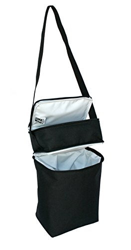 J.L. Childress 6 Bottle Cooler - Breastmilk, Baby Bottle & Food Bag - Ice Pack Included - 2 Compartments - Insulated & Leak Proof Bottle Bag - Breastmilk Cooler Bag for Travel - Black (Pack of 5) - color: Black, size: 1 Count (Pack of 5)