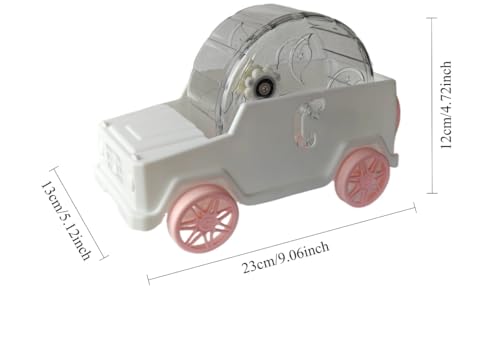 Hamster Running Wheel Car Shape Running Wheel Hamster Exercise Plastic Running Wheel (White,S) - color: White, size: S