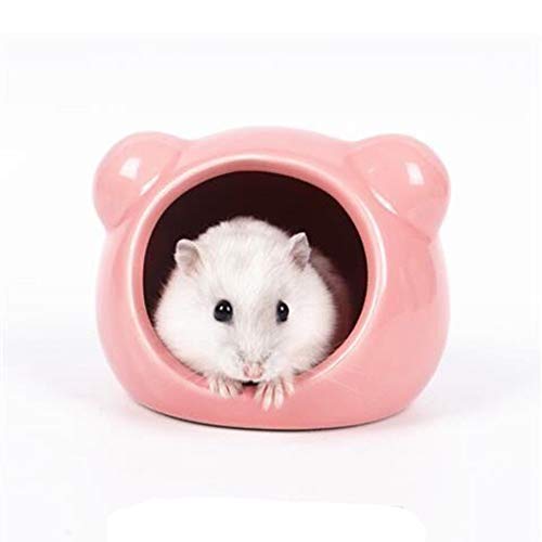 Mini Hamsters House Pet Hideout Hut Cave,Small Animal Ceramic Critter Bath Toy, Ideal for Dwarf Hamsters and Gerbils