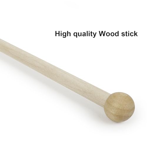 TTcat Natural Wooden Cat Wand Toy with Catnip Plush Mushroom, Thick Unbreakable Rope Interactive Cat Teaser Stick with Bell, Indoor Kitten Boredom Relief Hunting Play Toy for Cats.