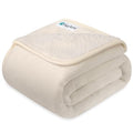 PETAMI Sherpa Fleece Waterproof CAT and Dog Blanket, Beige, Small - color: Beige, size: Small (24x32)