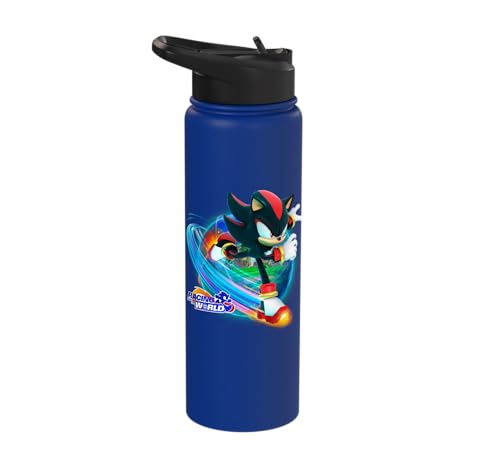 Sonic the Hedgehog - Racing Around the World Shadow Stainless Steel Insulated Water Bottle - color: Royal Blue