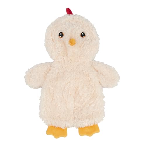 Best Pet Supplies Interactive Squeaky Dog Toy - Baby Chicken, Cream | Stuffing Free Body, Soft, Squeaks & Crinkles, No Mess, Perfect for Moderate Chewers, Toss and Fetch Play - color: Crinkle Chicken (Cream), size: Large