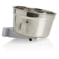 Lixit® Stainless Steel Kennel Food or Water Bowl - Non Spill Hanging Removable Crate Bowls - Carrier Cage Dish for Dogs or Cats for Feeding and Drinking (Stainless Steel, 10 Ounce) - size: 10 oz (Pack of 1)