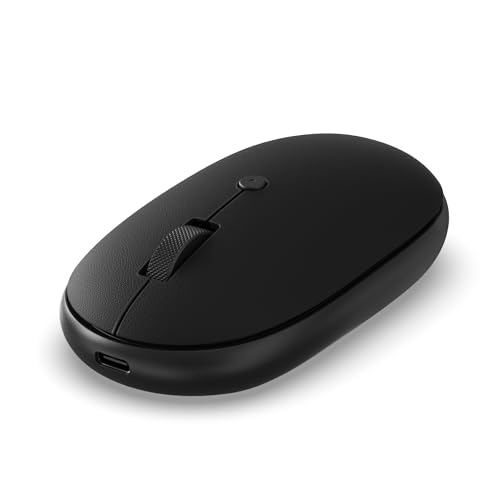 Satechi OntheGo Bluetooth Mouse, Connect Up to 3 Devices, for Laptop, Black | USB-C rechargeable battery, compact & portable, for laptop, computer, tablet - color: Black