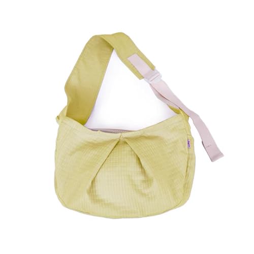 Ferret Sling Carrier - Pet Carrying Bag with Adjustable Strap Hands Free Shoulder Bag Crossbody Travel Slings Soft Small Animal Bonding Pouch Front Backpack for Ferret Rabbit Puppy Kitten (Yellow) - color: Yellow