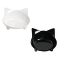 Pet Cat Bowl Dog Food Bowl – Non-Slip, Wide & Shallow Pet Dish for Whisker Fatigue Relief, Safe for Puppies & Rabbits - color: Black+White