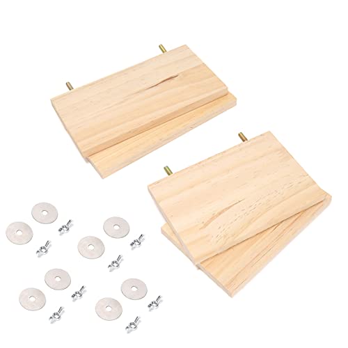 4Pcs Pet Wooden Platform Stand Rectangular Springboard Toy for Hamster