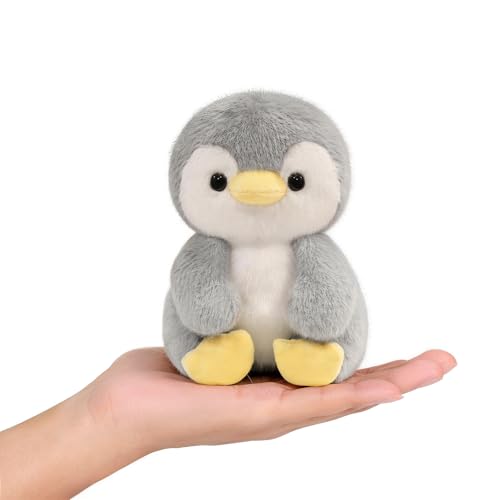 Ditucu Palm-Sized Penguin Stuffed Animals Cute Soft Plush Doll Small Plushies Toys Gifts for Kids Grey 6 inch - style: Penguin B
