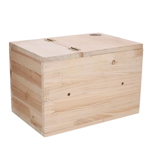 Squirrel Nesting Box, Squirrel Breeding Box Wood House for Chinchilla Hamster Mating and Nesting Box