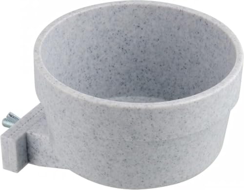 Lixit® Kennel Cage Food or Water Bowl, Non Spill Hanging Removable Dog Crate Bowls, Carrier Water-Food Bowl for Dogs or Cats, Attaches to Cages for Feeding and Drinking, Gray, 20 Oz (Pack of 6) - size: 20oz (Pack of 6)