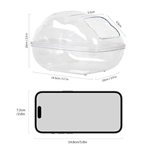 Hamster Small Animal Sand Bath Box Bathtub Critter's Bathroom with Scoop Accessories for Mice Hedgehog Lemming Gerbils or Other Small Pets - size: Medium