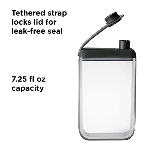 Rabbit Leak-Free Discreet Flask, Compact and Portable, Black Stainless Steel, 3.25" x 1.2" x 6" Dimensions, Perfect for Travel and Outdoor Use (Pack of 12) - size: 3.25" x 1.2" x 6" (Pack of 12)