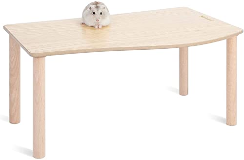 Niteangel Hamster Play Wooden Platform: Wave - 15.7" L x 9" W - 7" H | Can Maximizes Cage Space & Enriches Pet environment for Dwarf Syrian Hamsters Gerbils Mice Degus or Other Small Pets - size: Wave - 7'' Height