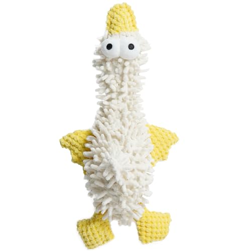 Nocciola Plush Squeaky Dog Toys, Cute Durable Stuffed Crinkle Puppy Pet Chew Toys for Large Medium Small Dogs - Duck - style: Duck