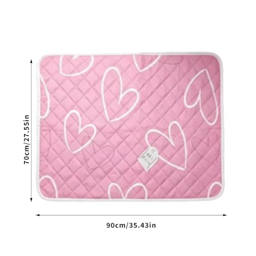 Cat Mat, Washable Pet Cushion Waterproof Dog Kennel Bed Pad (Pink,90*70CM) | Premium quilted cat mat with non-slip backing. Washable waterproof pet bed pad for dog kennels and indoor living room floors. - color: Pink, size: 90*70CM