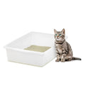 IRIS USA Large Cat Litter Box, Pearl | Training Cats, Quick Access Design, Visible Level Check, Simple Pan Style, Fastest Cleaning, Maximum Airflow