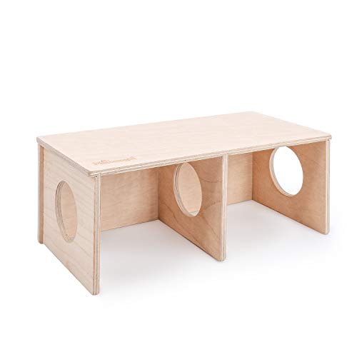 Niteangel Hamster Secret Peep Shed 2-Chamber Hideout & Tunnel Exploring Toys (Small - for Dwarf Hamster) - size: Small - for Dwarf Hamster