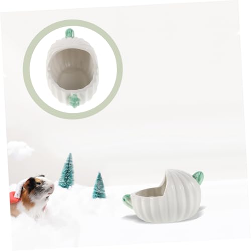 Yardwe Hamster Dust Bath Ceramic Container, Small Animal Bathing Tub for Hamsters, Gerbils, Chinchillas, Easy Clean, Pet Bathroom Accessory