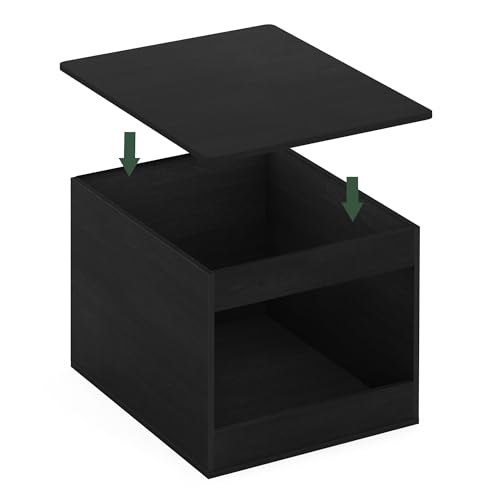 Furinno Peli Top Opening Litter Box Enclosure, Americano | Litter Box Furniture, Wooden Pet House, Easy Assembly, for Living Room - color: Americano, size: Top Opening