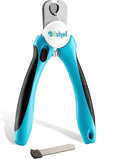Dog and Cat Nail Clipper with Safety Guard, Razor-Sharp Toenail Cutter with Nail File, Ideal for Smaller Pets - size: Medium/Small