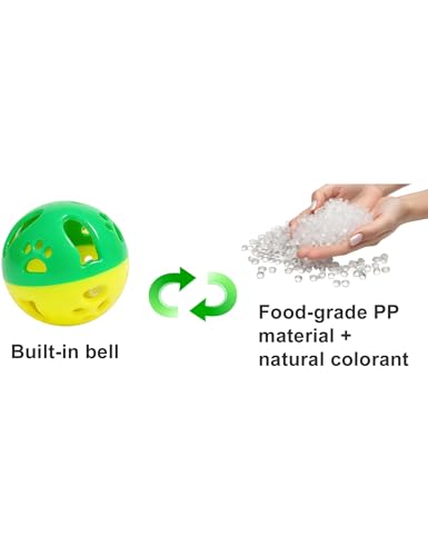 10-Pack Ferret Ball Toys Ferrets, PP Material | Interactive Play, Solo Play, Non-Toxic, Built-In Bell, 1.5 in - 2.2 in - size: 1.5'' - 2.2''