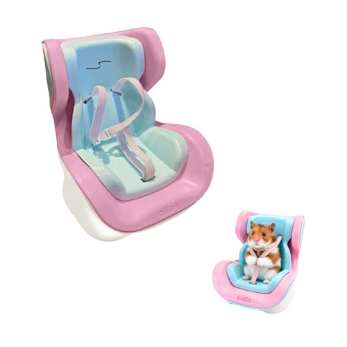 Hamster Car Seat Bracket, Adjustable Gerbils Car Bed with Secure Buckle, Small Animal Carrierfor Hamsters, Gerbils, Mice in Vehicles - color: Macaron pastel box