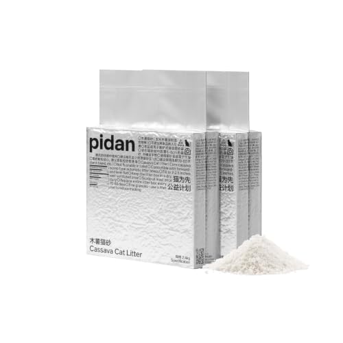 pidan Cassava Cat Litter clumping,Natura llitter Unscented,Odor Control,Plant-Based Natural Ingredients,Ultra Absorbent and Fast Drying,NO Dust (5.3lb/Bag×2bags) - size: 5.3lb/bag×2bags