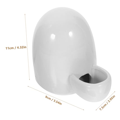 Milisten Ceramic Water Dispenser for Small Pets 3.54X4.33X2.95 Inch Self-Dispensing Pet Water Bowl Automatic Feeder for Hamsters Rabbits Ferrets - color: White